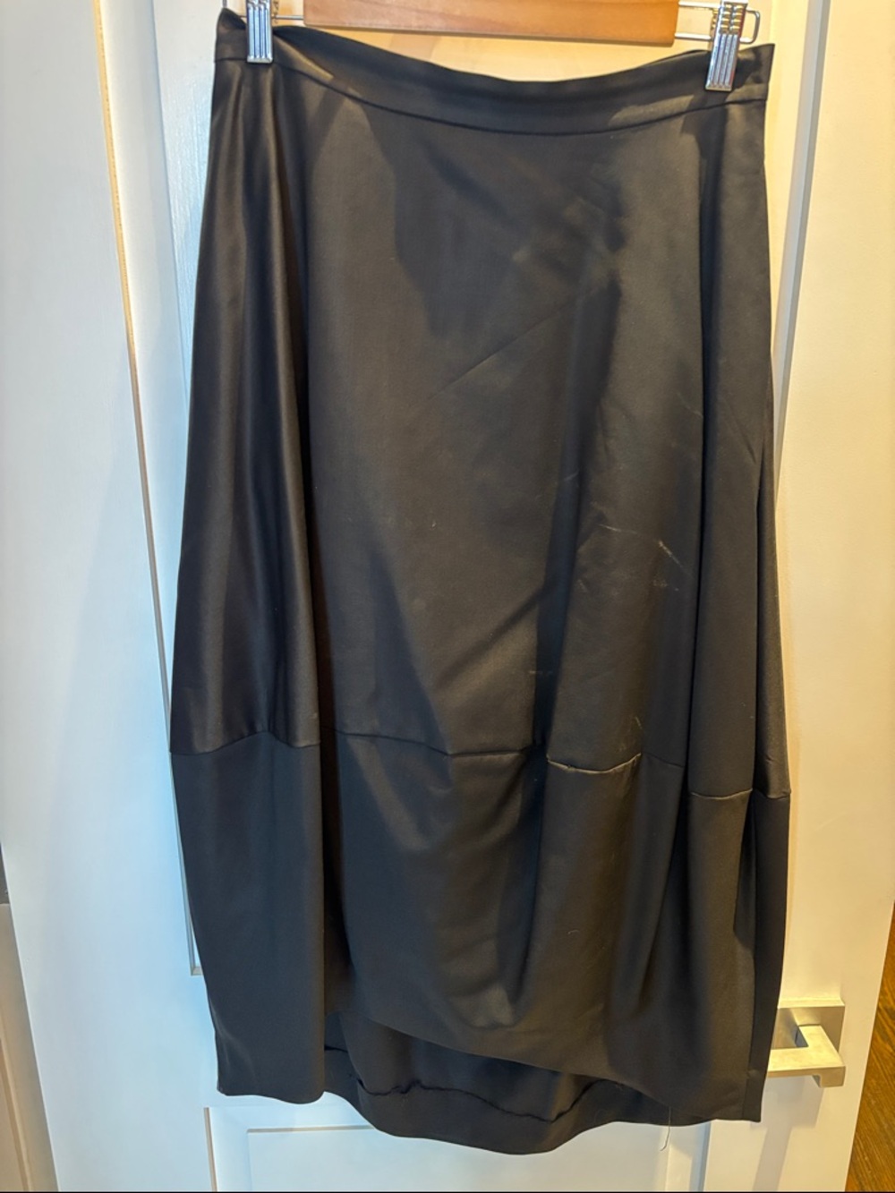 COS Black Asymmetrical Midi Skirt